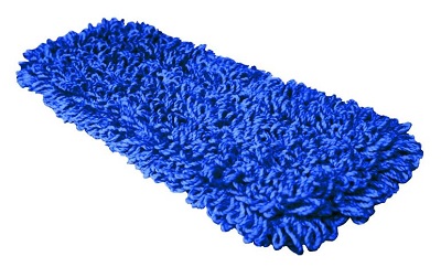 18" Blue Microfiber Pocket Mop 12/PK 10/CS
